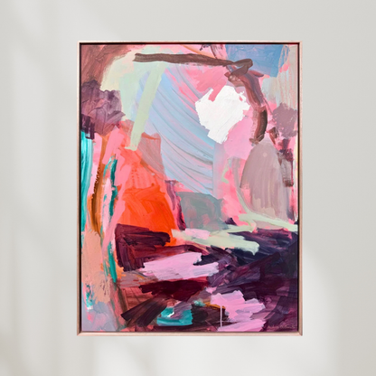 She Dreams in Colour | Abstract Canvas Art Print