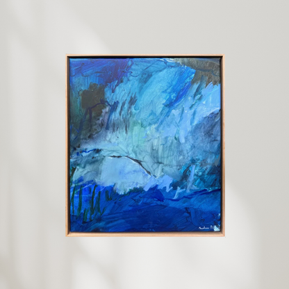 Tangled in Blue | Abstract Canvas Art Print