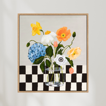 Coming Together | Abstract Floral Canvas Art Print