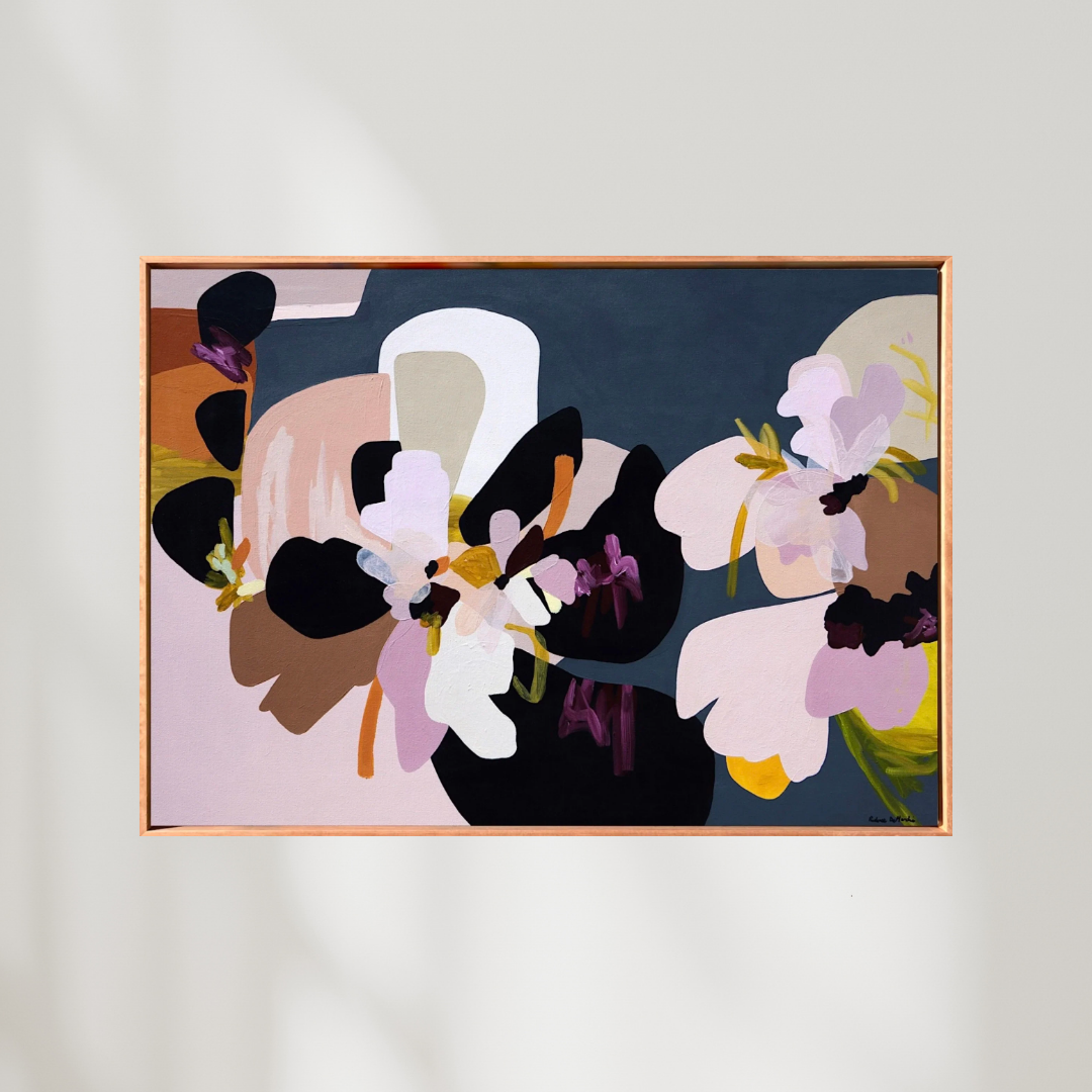 Kate on the Turntable | Abstract Canvas Art Print - Prudence De Marchi