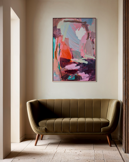She Dreams in Colour | Abstract Canvas Art Print
