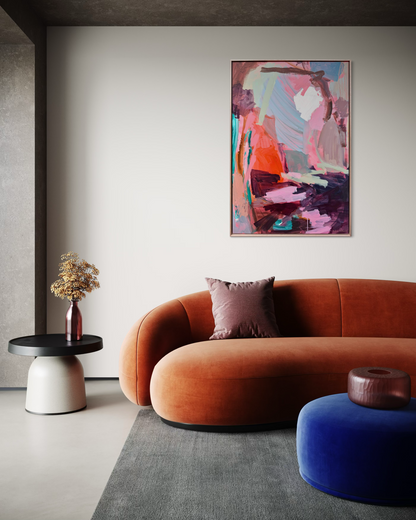 She Dreams in Colour | Abstract Canvas Art Print
