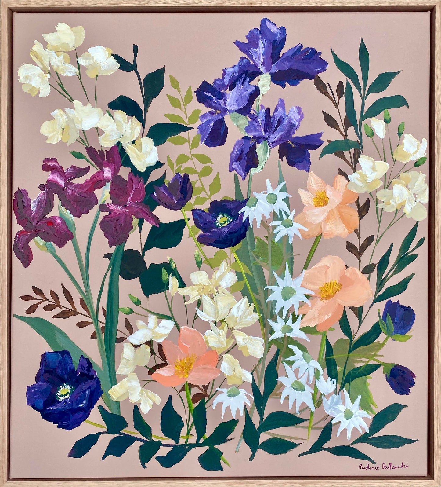 Shadow Flowers | Canvas Art Print - Prudence De Marchi
