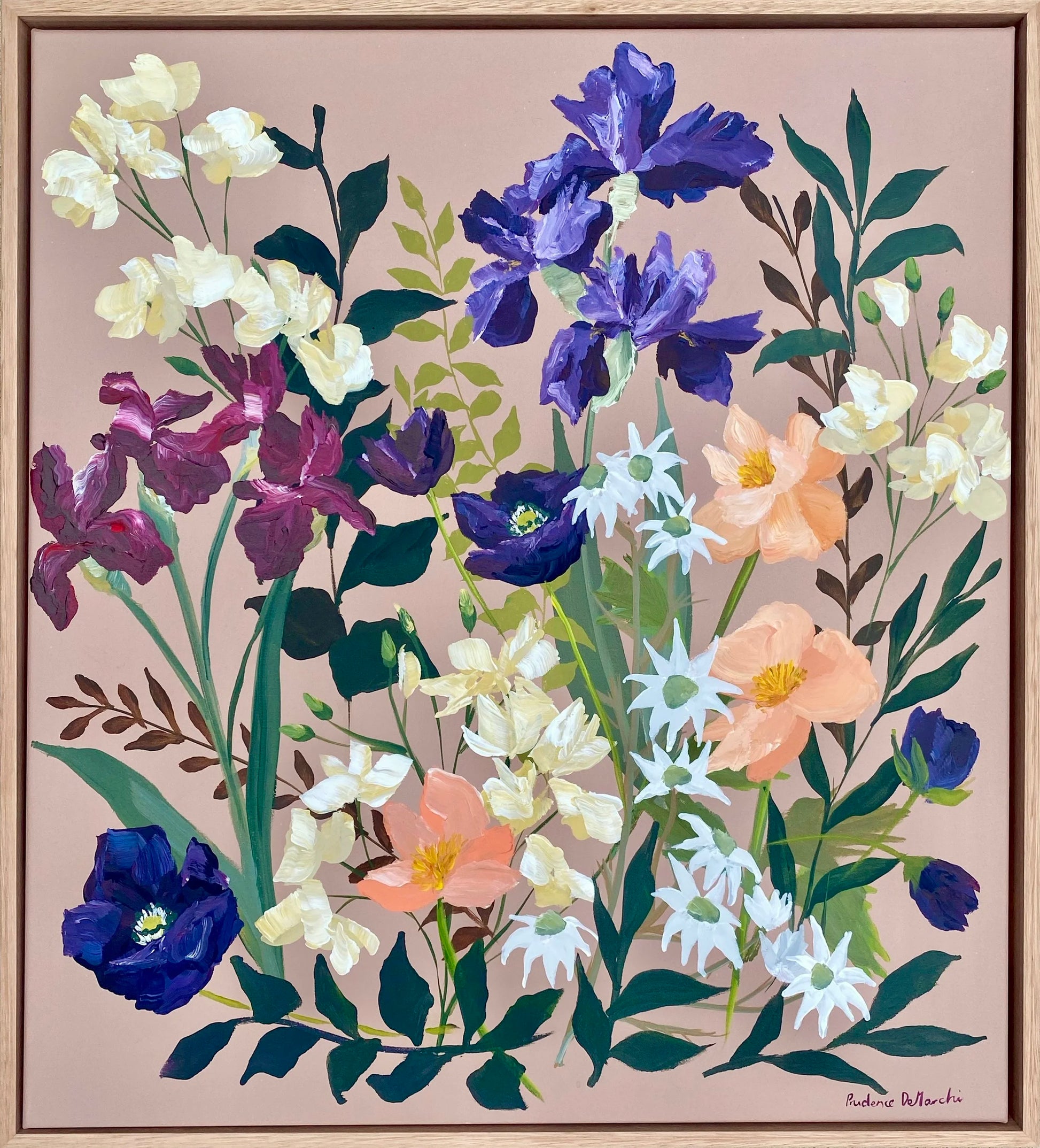 Shadow Flowers | Canvas Art Print - Prudence De Marchi