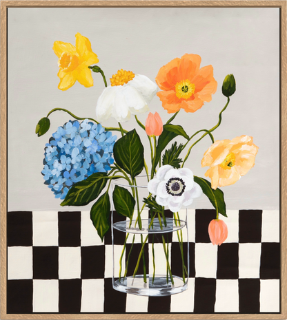 Coming Together | Abstract Floral Canvas Art Print
