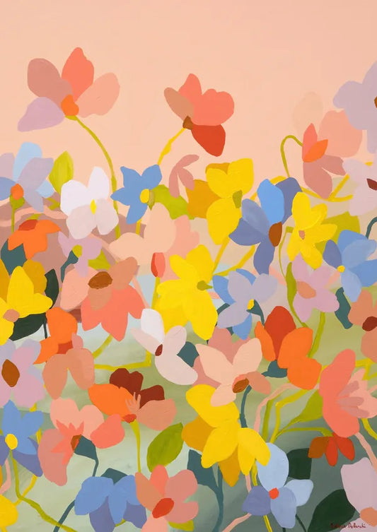 Dancing Flowers Portrait - Prudence De Marchi