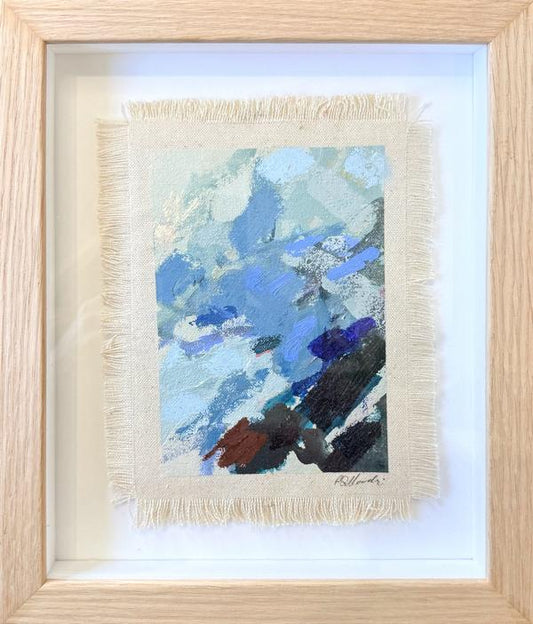 Original abstract artwork titled Dive by Prudence De Marchi, featuring vibrant colors and dynamic brushstrokes on canvas.