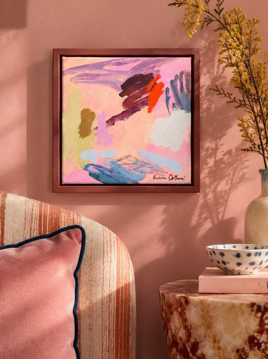 Have a Chat — Abstract original artwork by Prudence De Marchi featuring vibrant, expressive brushstrokes and dynamic colors on canvas.